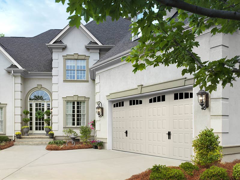 Shaker panel garage door